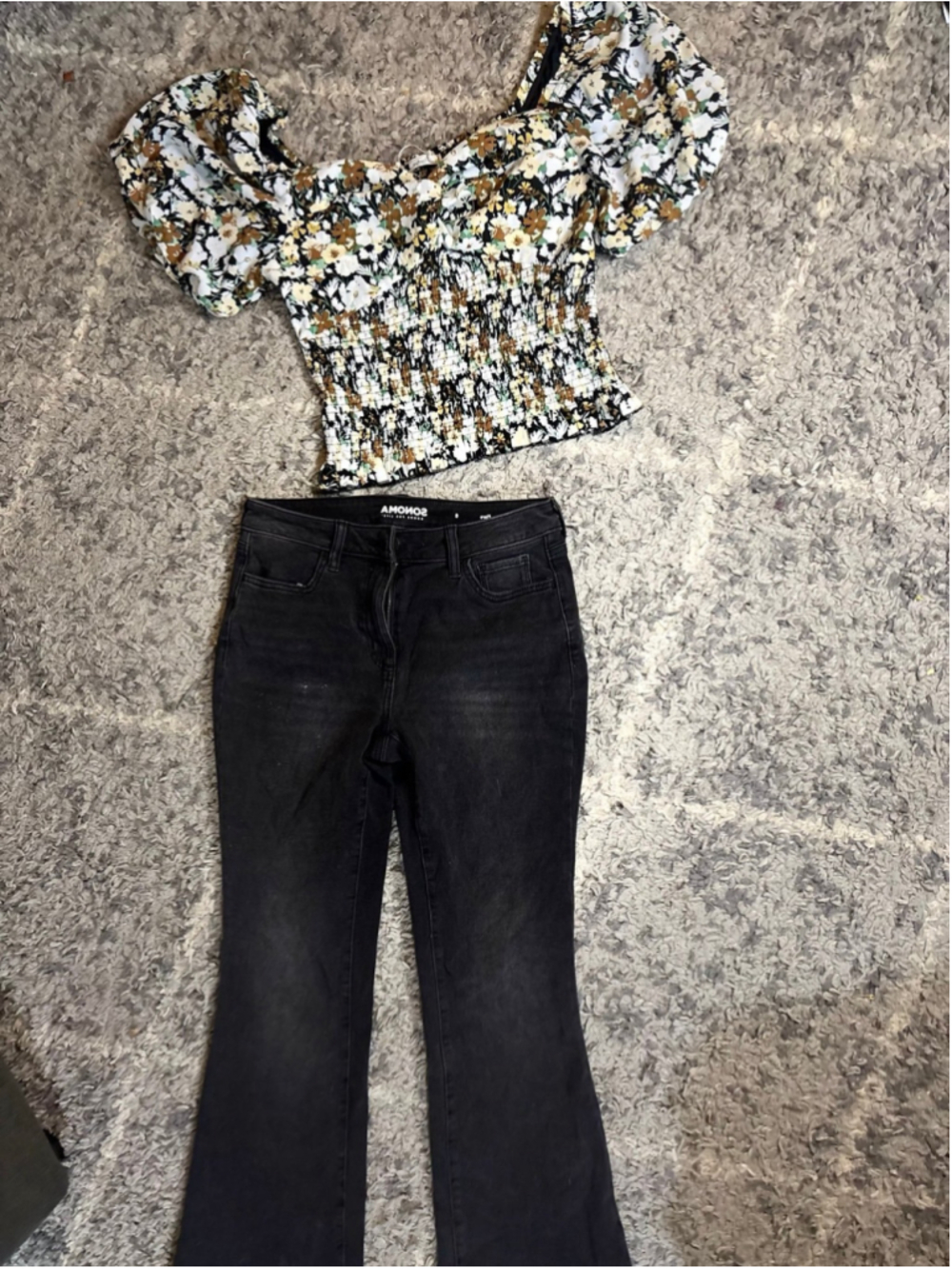 Dorose top & sonoma jeans set